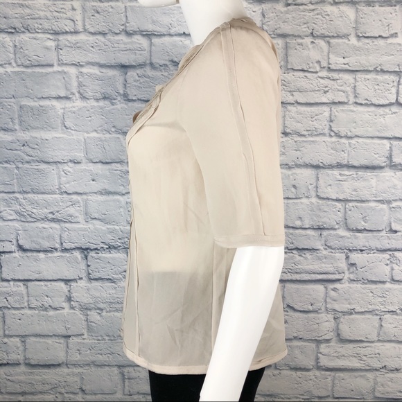 BCBGMaxAzria Sophie V-Neck Sheer Lace Blouse - Picture 3 of 7